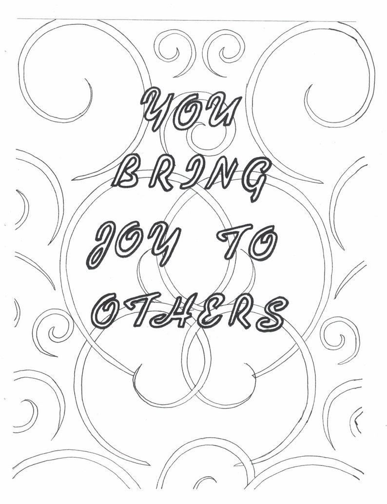 You bring joy to others coloring page image 1