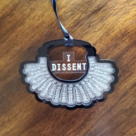 RBG Dissent Collar Ornament - Etsy