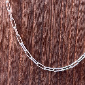 Paperclip Necklace, Paperclip Chain Necklace, Layering Necklace, Dainty Link Chain