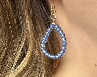 Beaded Hoop Earrings