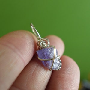 Raw Tanzanite Necklace, Natural Tanzanite Crystal Pendant Necklace, Tanzanite Jewelry December Birthstone