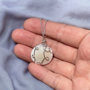 Sea Shell Wire Wrapped Necklace Beach Jewelry
