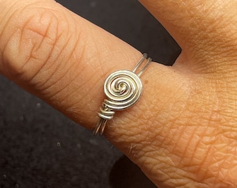 Spiral Ring, Personalized Ring Wire Wrapped, Dainty Ring, Everyday Jewelry Gift for Her