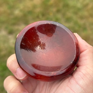 Mini Red Carnelian Bowl, Genuine Carnelian Stone Display Bowl For Crystals, Healing Bowl Decoration, Crystal Carving