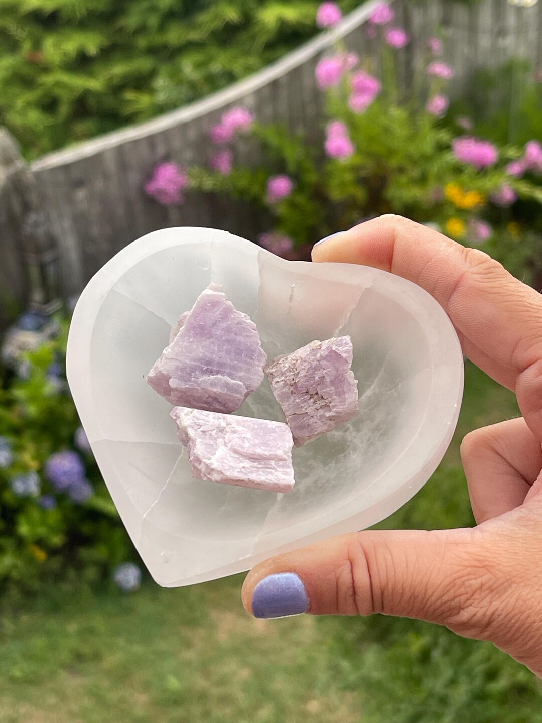 セレナイトチャージングボウル 4インチ ハート型クリスタルボウル 小物