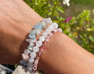 Bracciale In Pietra Di Luna Arcobalento Con Argento 925 - Perline Ovali 6x8 Mm, Lunghezza 22 Cm, Fatto A Mano In India
