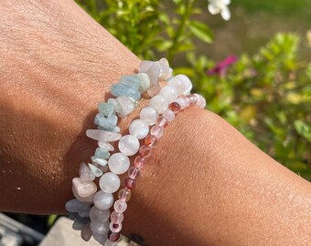 Bracciale In Pietra Di Luna Arcobalento Con Argento 925 - Perline Ovali 6x8 Mm, Lunghezza 22 Cm, Fatto A Mano In India