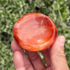 Mini Red Carnelian Bowl, Genuine Carnelian Stone Display Bowl For Crystals, Healing Bowl Decoration, Crystal Carving