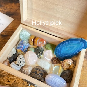 Crystal Mystery Box Assorted Metaphysical Healing Stones Chakra Protection - Crystal Gift Box