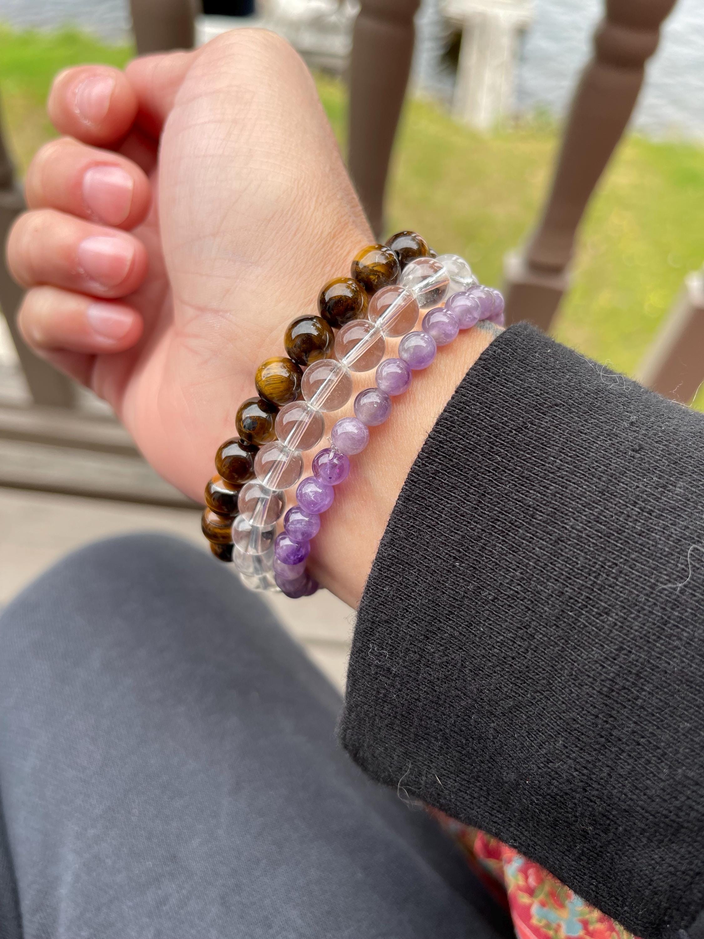 ブレスレット Clear Quartz Bracelet with Wavy Heart #5939 Clear Quartz Bracelet | Clear Quartz Bracelets | Gemstone