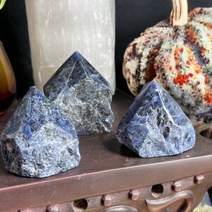 Blue Sodalite Crystal Tower, Sodalite Wand, Natural Sodalite Towers Assorted Healing Crystals