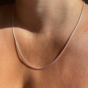 Assorted Silver Snake Chain Necklaces, Layering Necklace Jewelry, 1.22mm 22 Inches or 24 for Women & Men Unisex Jewelry Accessories Everyday