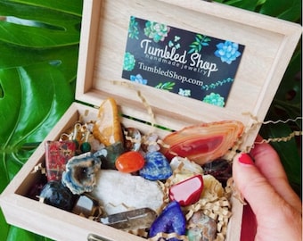 Crystal Mystery Box, Various Natural Tumbled Pieces Crystal Set, Crystal Box, Mystery Crystal Confetti