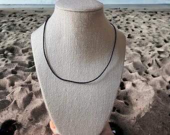 Black Silk Cord Necklace, Rope Necklace, 17" 18" 19" 20" Adjustable Necklace for Pendants Waterproof