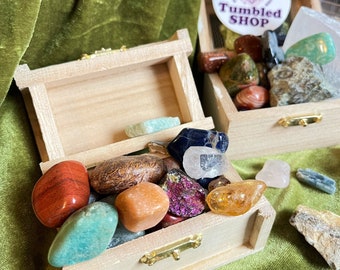 Crystal Kit 12 pcs Chakra Healing Set Natural Tumbled Stones Minerals Specimens Gemstones Assorted Crystal Bundle