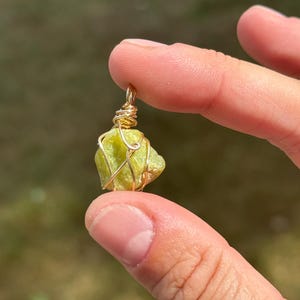 Green Opal Necklace, Opal Crystal Pendant, Heart Chakra Crystals for Love, Raw Opal Jewelry