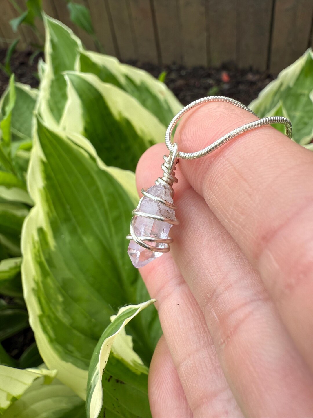 アメジストジェミーポリッシュクリスタルネックレス、AA高品質Vera