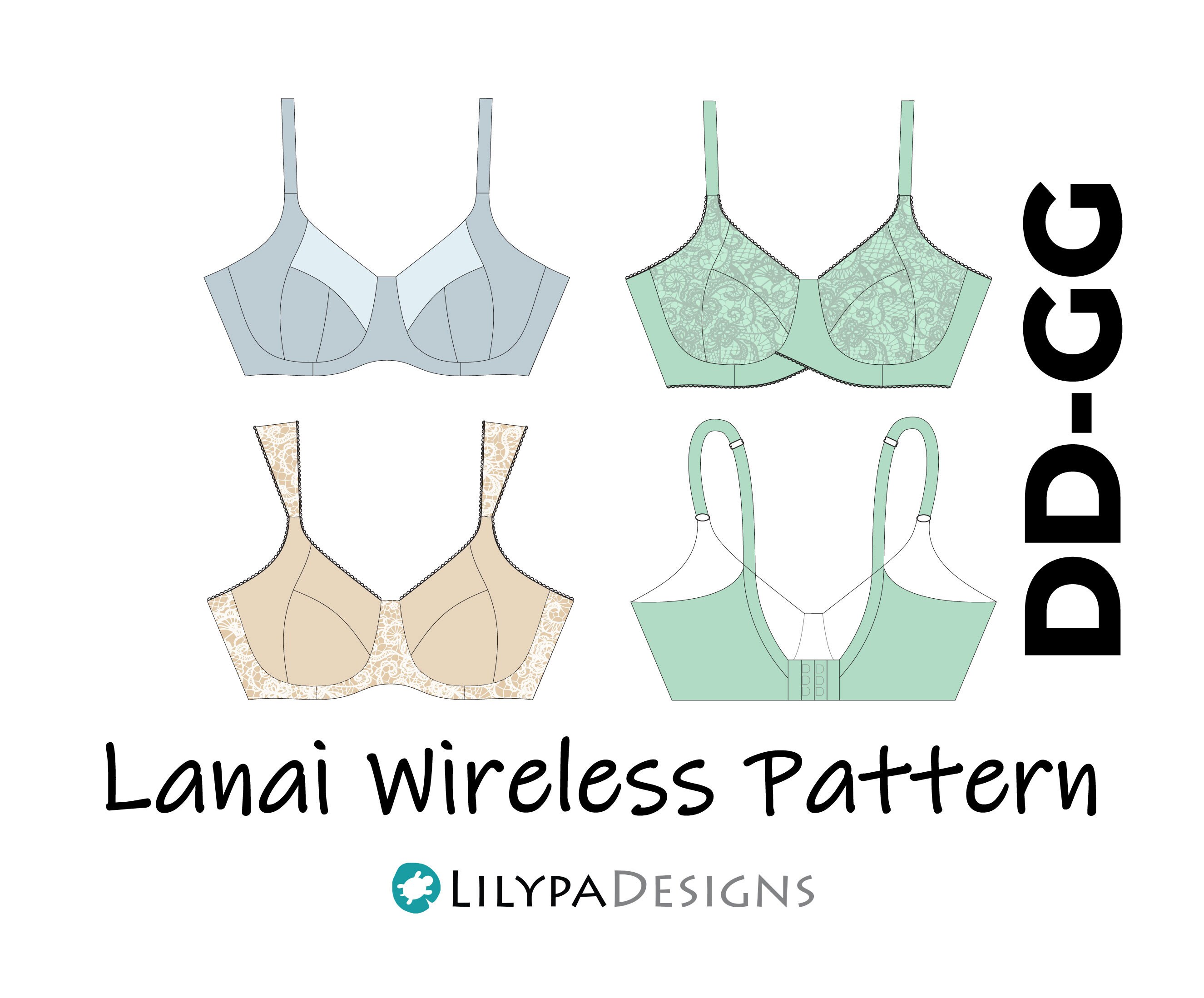 Silk Bra Pdf Sewing Pattern Sizes 65A / 65B / 65C Model No.986