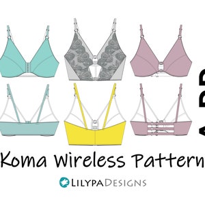 Koma Wireless Bra Pattern = Sizes A-DD