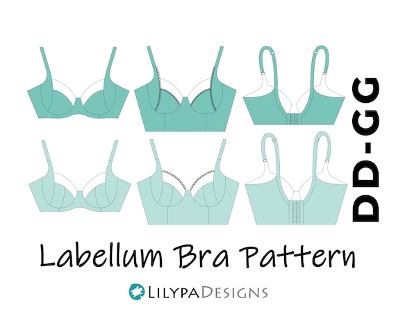The Labellum Bra Pattern DD-GG 