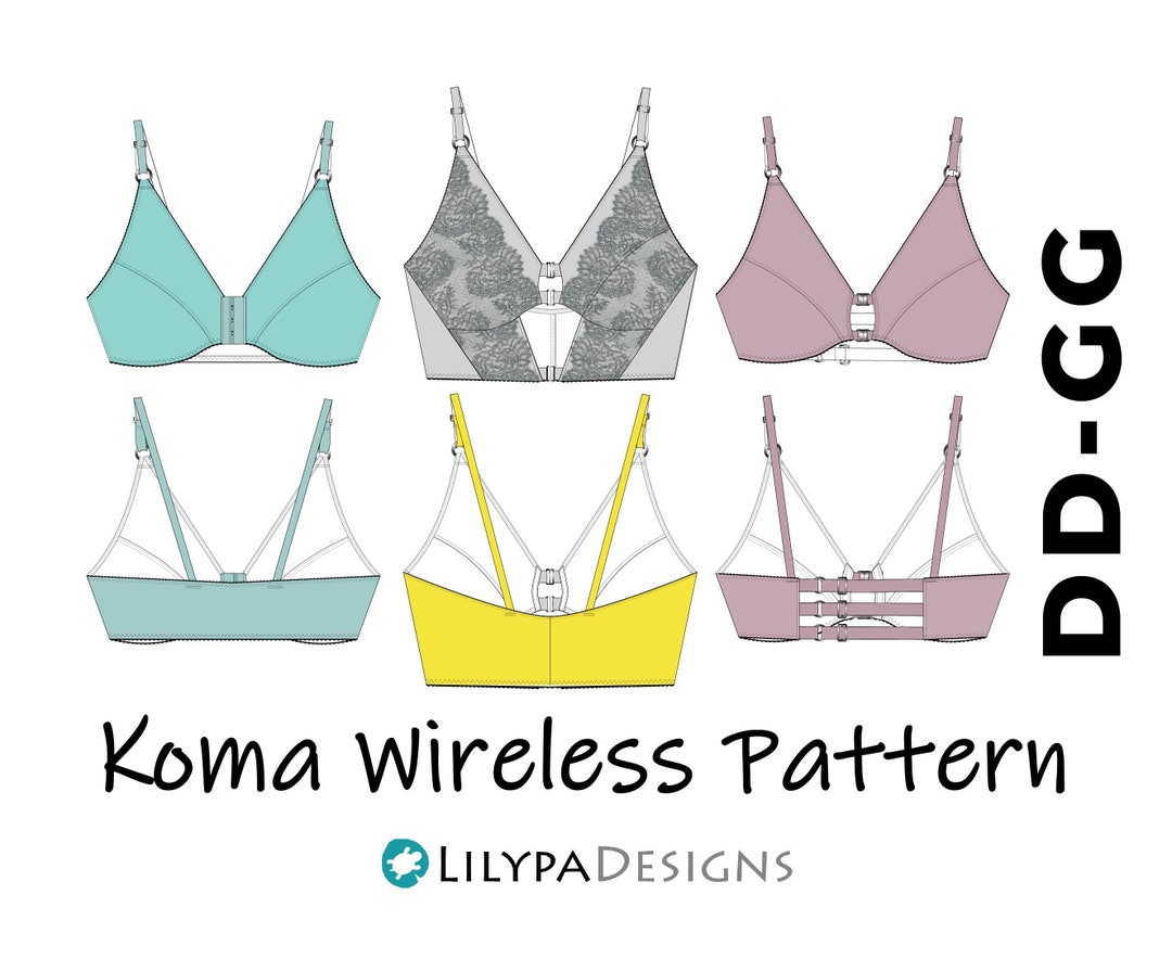 Modello reggiseno senza ferretto Koma Taglie DD-GG Italia