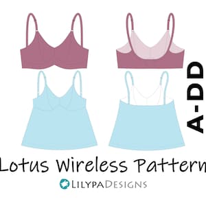 Buy Lotus 2.0 Bra & Cami Pattern Sizes A-DD Online in India 