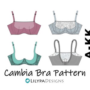 Lusamine Underwire Bra Pattern = A-DD — LilypaDesigns