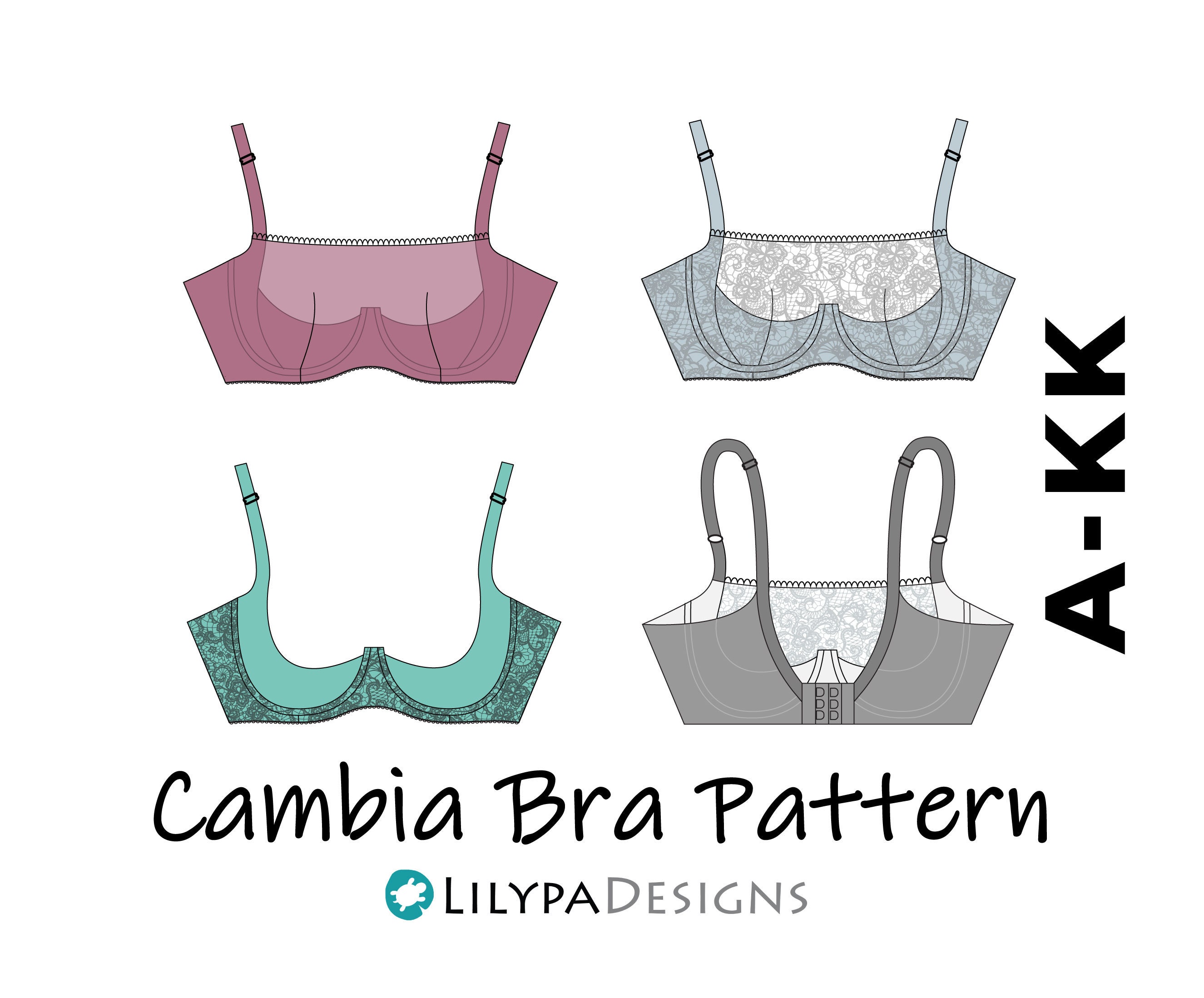 The Labellum Bra Pattern GG-KK 