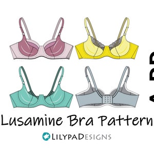 Lusamine Underwire Bra Pattern = A-DD