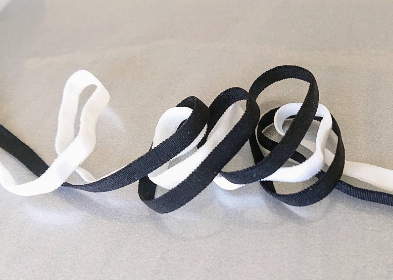 Lingerie Elastic 1/4 6mm BLK or WHT 10 Yards Etsy