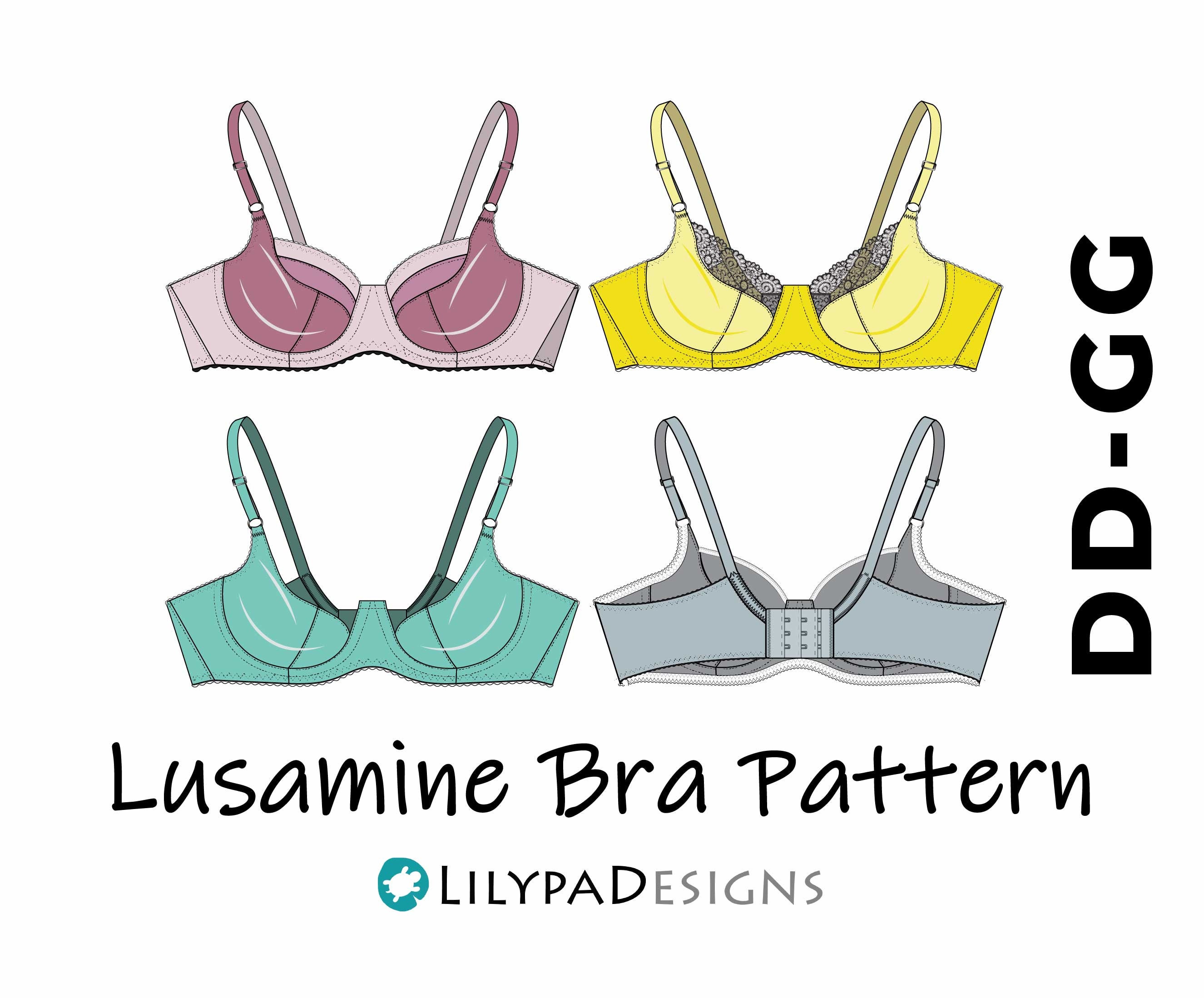 Bra PATTERN. Size D. Bra Sewing PATTERN. Bra Pattern Pdf. Bra