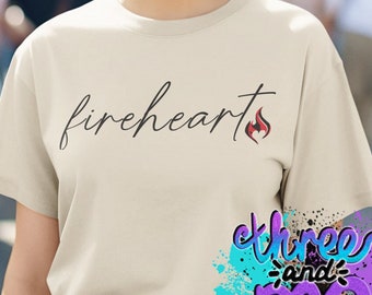 Camiseta inspirada en Corazón de Fuego; Camiseta temática de fantasía; Camisa inspirada en Aelin