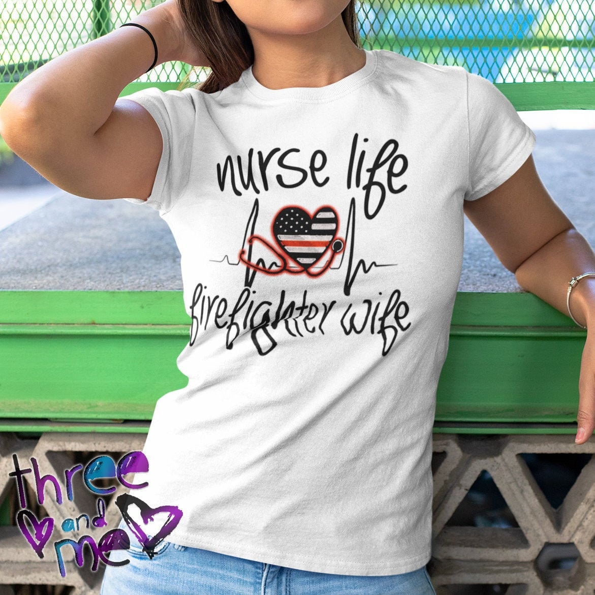 Nurse Life And Firefighter Wife Tshirt Nurse Life And Firefighter Wife Tshirt