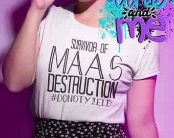 Camisa inspirada en el superviviente de la destrucción de Maas; Camiseta temática de fantasía; Camiseta amante del autor