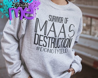 Sudadera inspirada en el superviviente de la destrucción de Maas; Ropa temática para amantes del autor de fantasía; Amante de libros