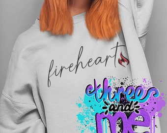 Sudadera inspirada en Fireheart; Camisa de sudor temática de fantasía; Amante de libros