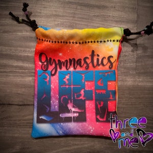 Gymnastics Grip Bag; Small Drawstring Bags; Custom Name Add On