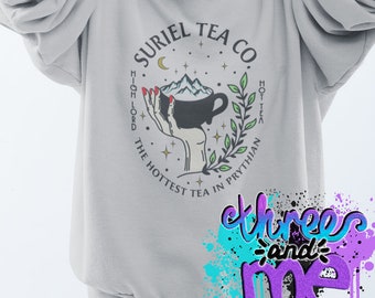 Sudadera inspirada en Suriel Tea Co; Ropa temática para amantes de los libros de fantasía