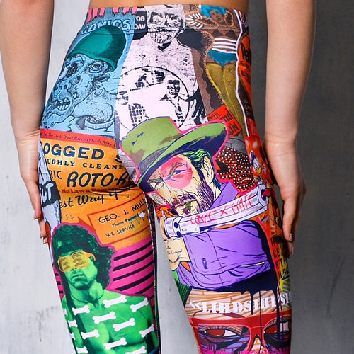 Pop Art Leggings for Women Spandex Leggings Printed Workout - Etsy