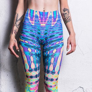 High Waisted Liquid Leggings for Rave