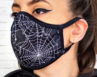 Spinnennetz-Gesichtsmaske, Frauengesichtsmaske, handgemachte Gesichtsmaske für Kinder, Gesichtsmaske für Erwachsene, wiederverwendbare Gesichtsmaske für Familie, Mundmaskenabdeckung