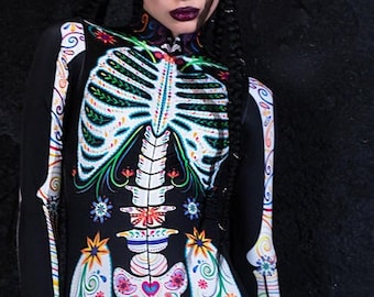 CLDURHGE Fasce per costumi di Halloween Dia de Muertos Fascia per capelli Fiore Piuma Teschio Giorno dei morti Copricapo Decorazione teschio Costume di Halloween Donna Halloween Cosplay