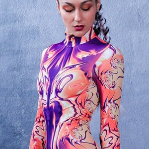 Rave Costume, festival catsuit for women, aerial costume, spandex catsuit, festival clothing, festival one piece bodysuit, rave outfit
