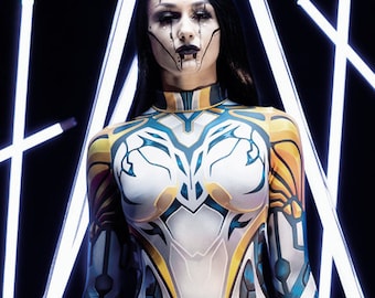 Anime Halloween Costume, Cyborg Halloween Costumes for Women, Alien Costume for Adults, Fantasy Bodysuit, Superhero Costume, Halloween 2024