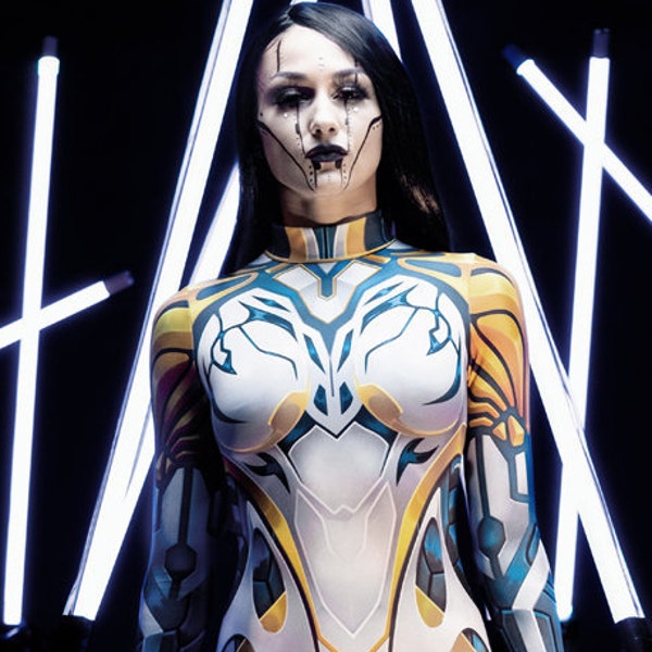 Traje de Halloween de anime, Disfraces de Halloween de Cyborg para mujeres, Traje de alienígena para adultos, Traje de fantasía, Traje de superhéroe, Halloween 2022