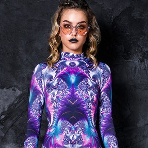 Rave Catsuit, Festival Catsuit for Women, spandex catsuit, festival clothing, festival bodysuit, Burning man, Sexy Adult costume, rave wear