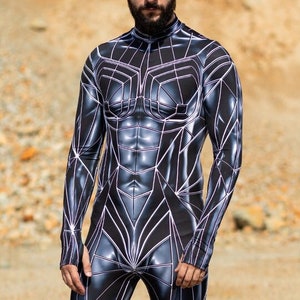 Déguisement Burning Man pour homme, Déguisements une pièce Rave, Costume de festival, Body Rave, Tenues Burning Man pour hommes, Tenue Rave intégrale