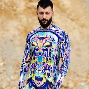 Déguisement lumière UV, Déguisements festival Burning Man, Vêtements homme Burning Man, Déguisements assortis pour couple, Body rave, Tenue de festival