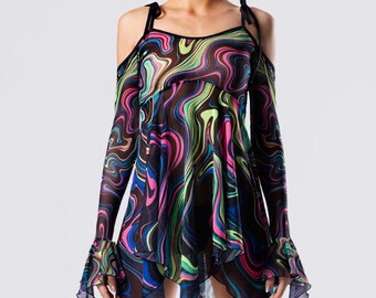 trippy mesh dress Maddie Trippy Splash Dress