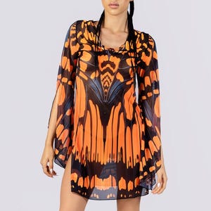 long sleeve rave dress Pink Mesh Long Sleeve Lace-Up Open-Front Asymmetrical Dress